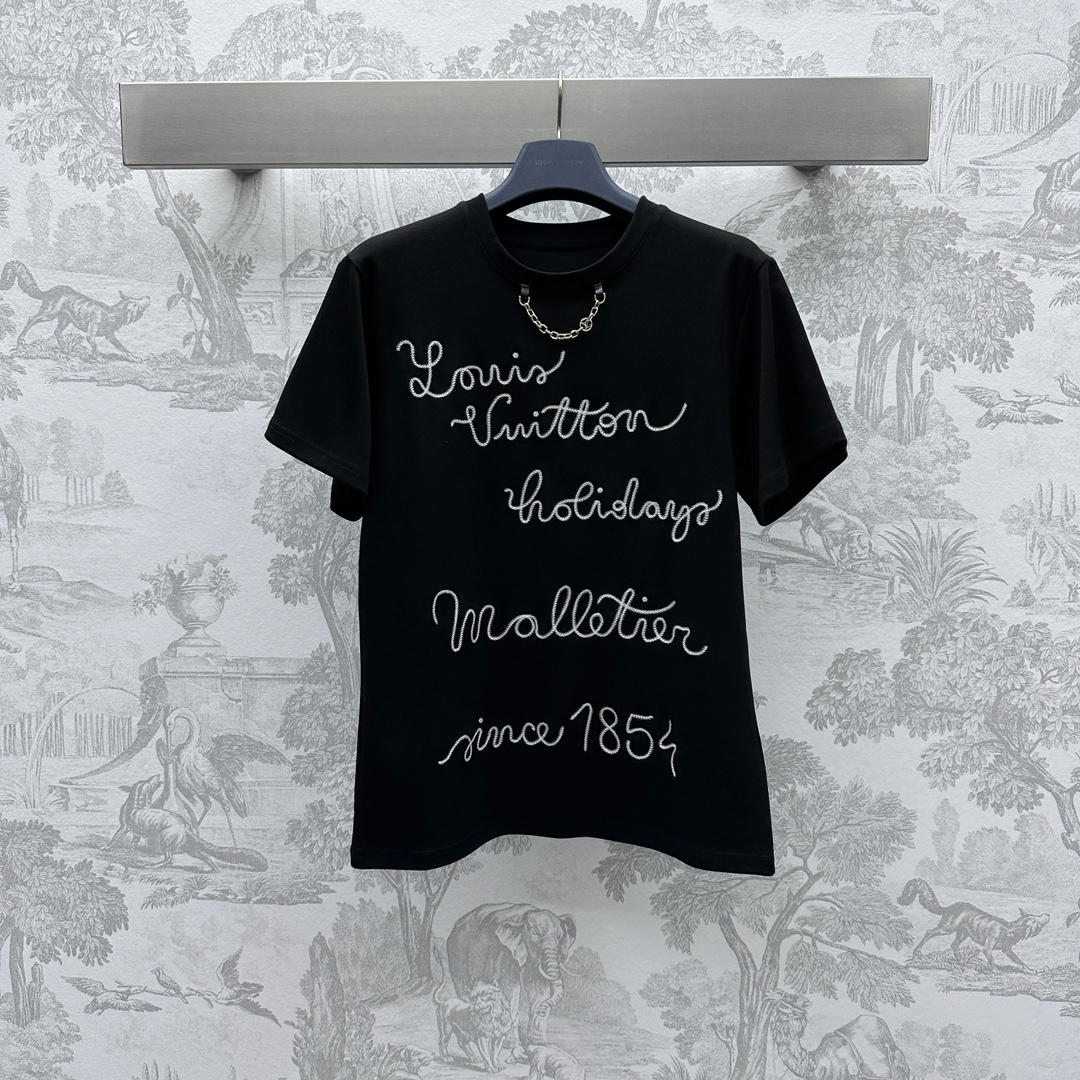 Bagsaaa L0vis Vvtt0n Embroidered LV Club T-Shirt