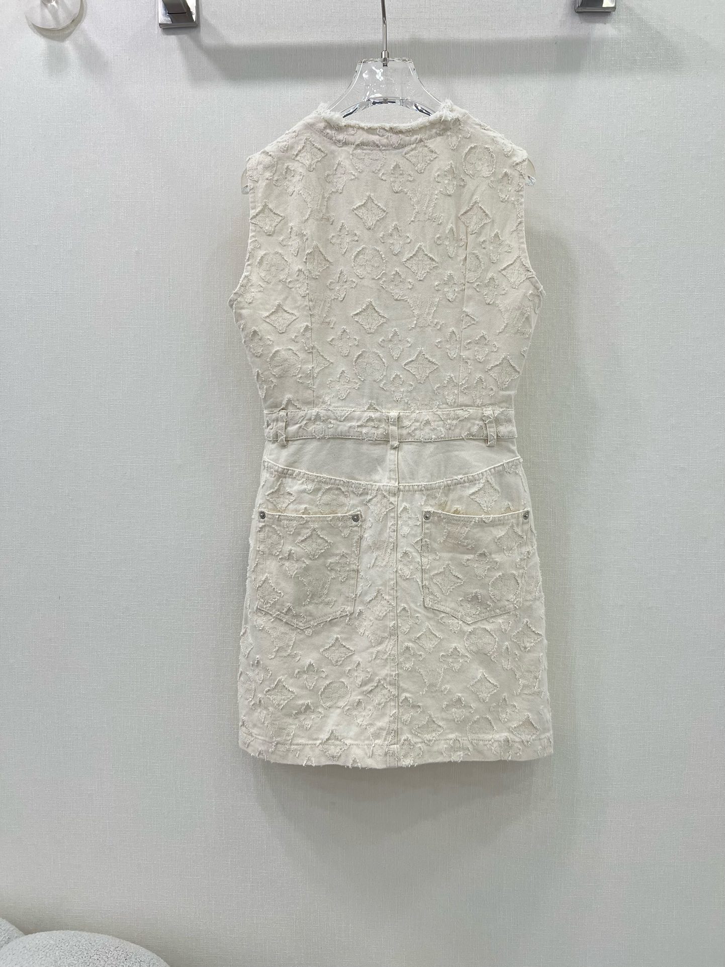Bagsaaa LV Monogram Fil Coupé Zip-Up Dress