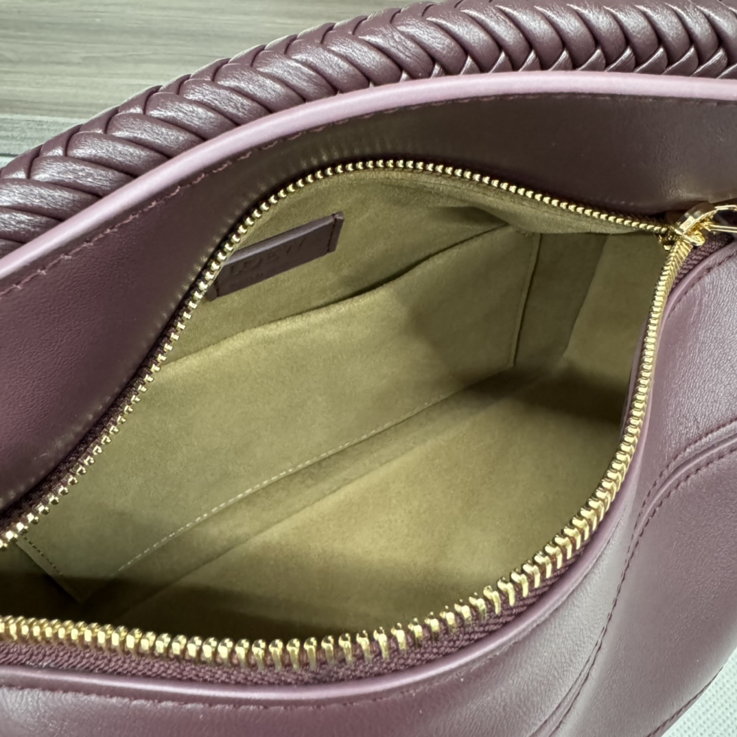 Bagsaaa L0ew* Small Puzzle bag in mellow calfskin dark burgundy - 24*10.5*16 cm