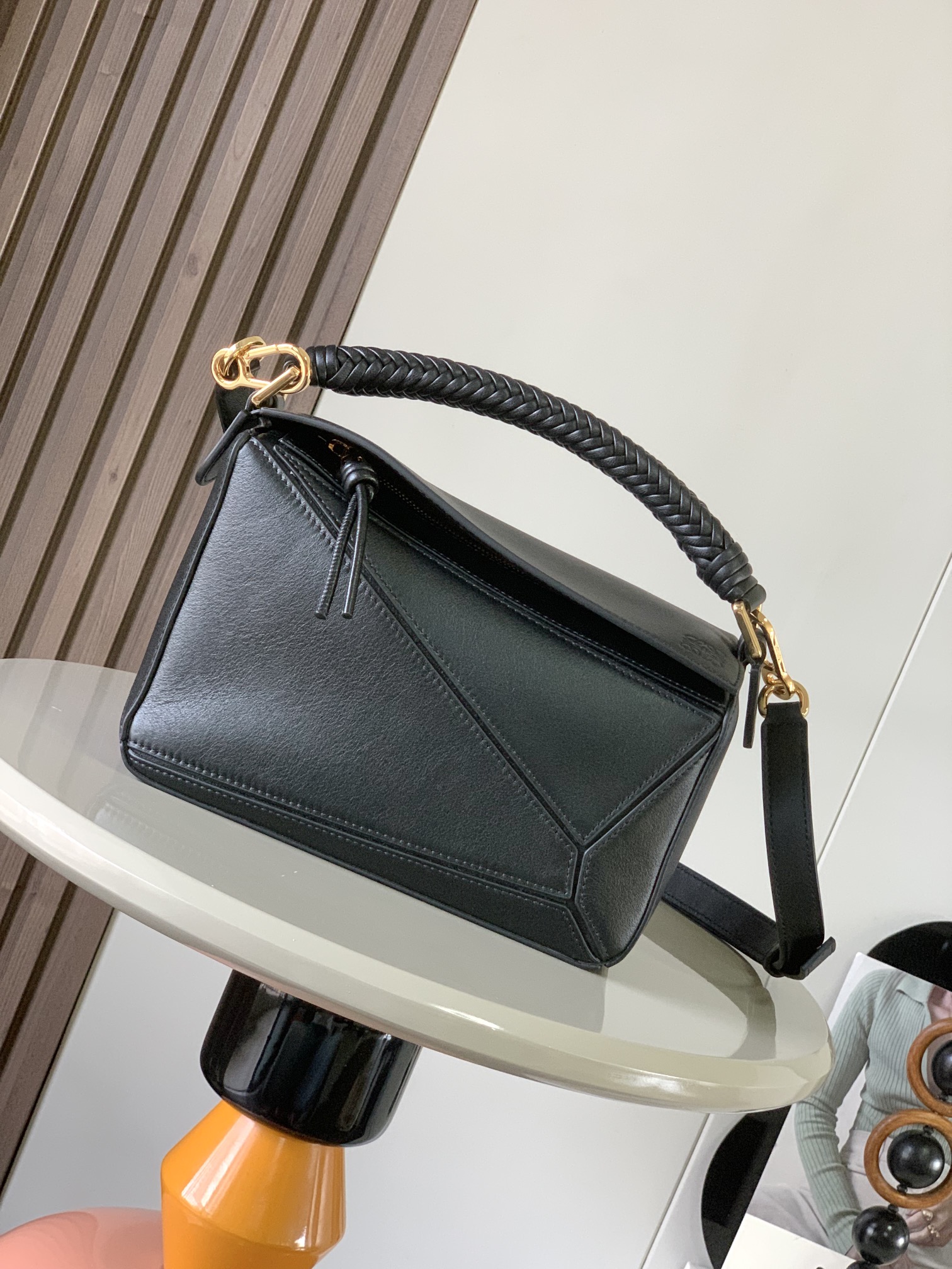 Bagsaaa L0ew* Small Puzzle bag in mellow calfskin black - 24*10.5*16 cm