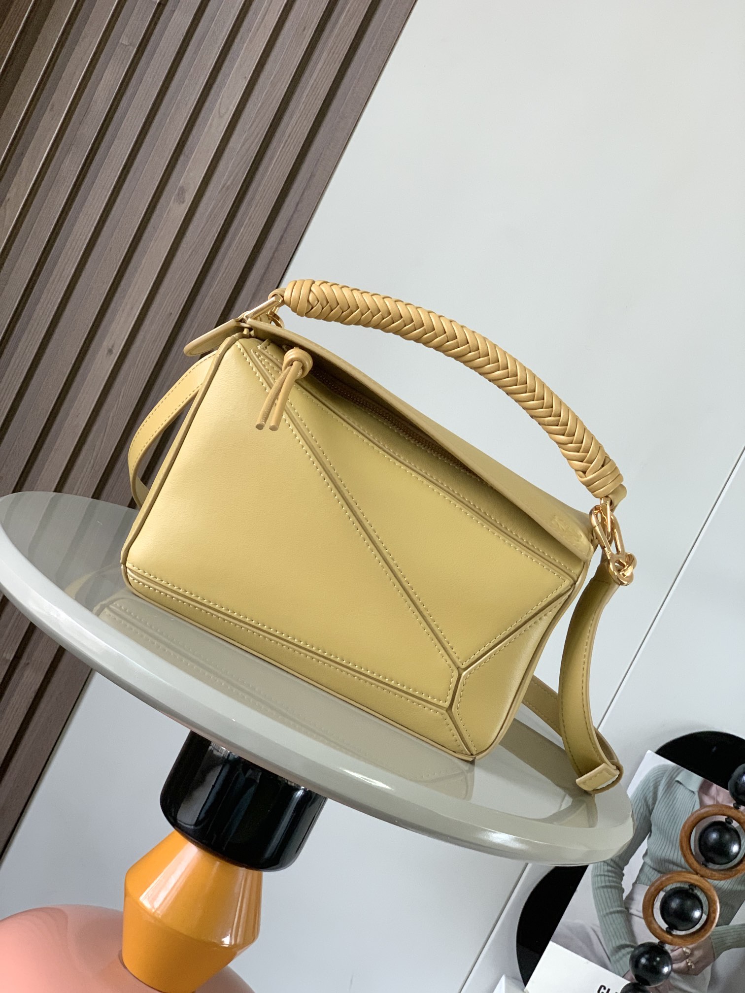 Bagsaaa L0ew* Small Puzzle bag in mellow calfskin yellow - 24*10.5*16 cm