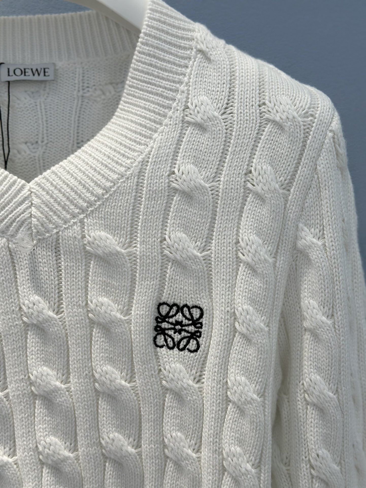 Bagsaaa L0ew* Sweater in cotton white