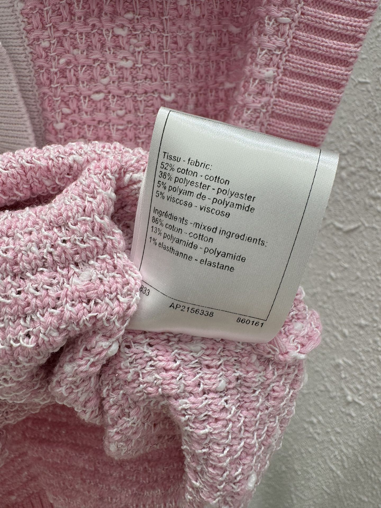 Bagsaaa Ch**el Pink Tweed Top