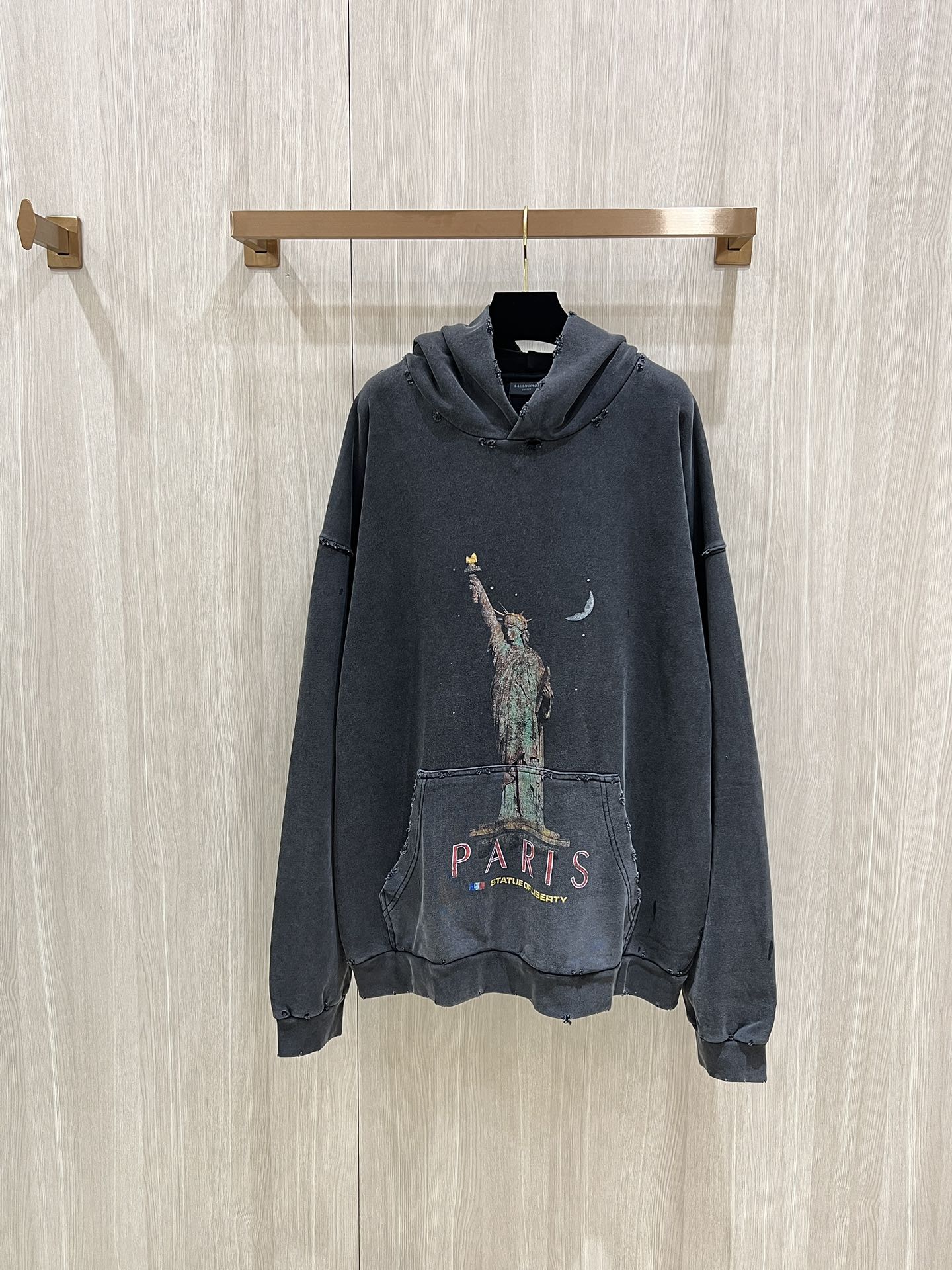 Bagsaaa Ba1en*iaga Paris Liberty hoodie
