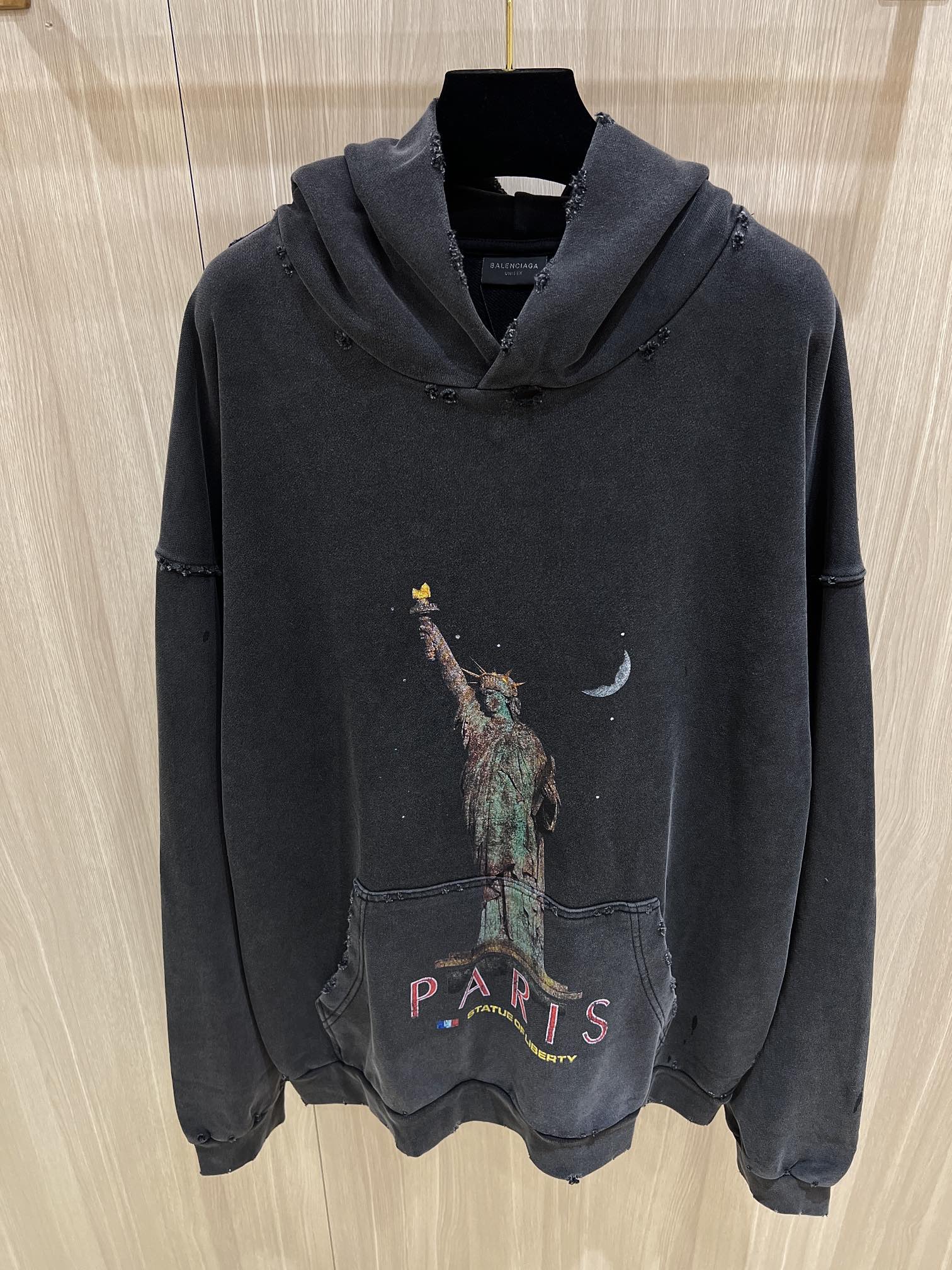 Bagsaaa Ba1en*iaga Paris Liberty hoodie