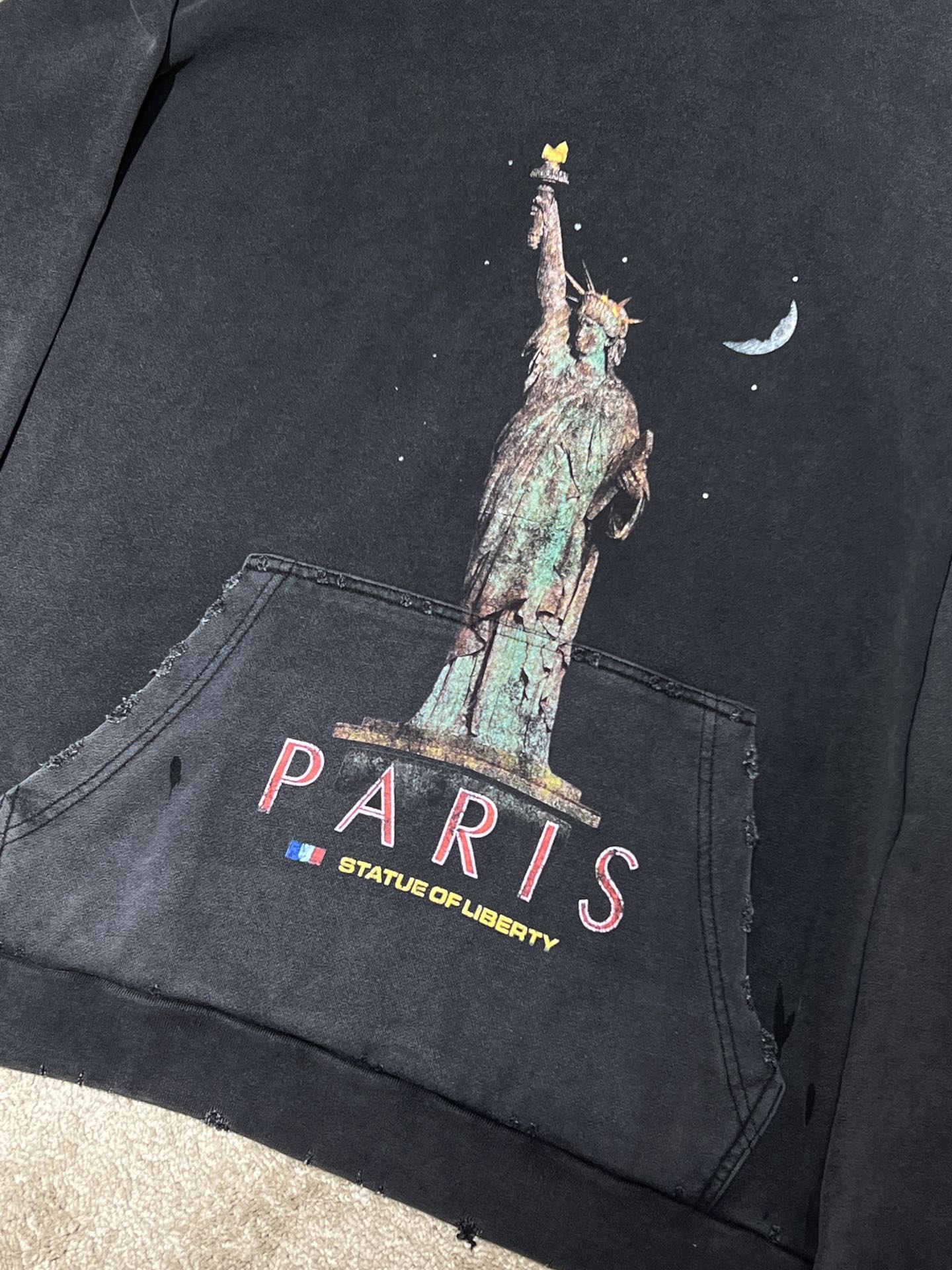 Bagsaaa Ba1en*iaga Paris Liberty hoodie