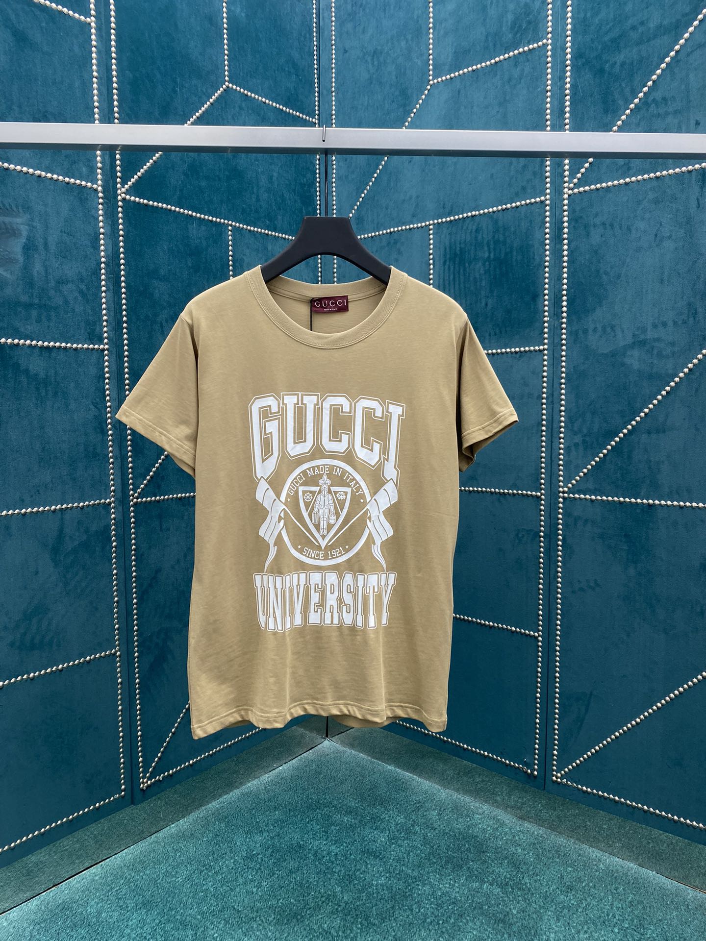 Bagsaaa Gvc*1 Cotton Jersey Printed T-Shirt Beige