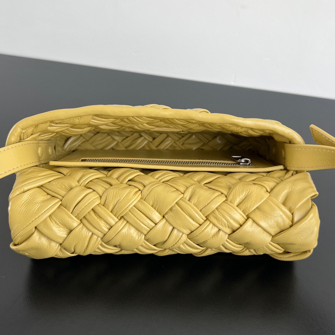 Bagsaaa B0tt*ga Ven*ta Small Rumple Messenger Yellow - 21x14x5cm