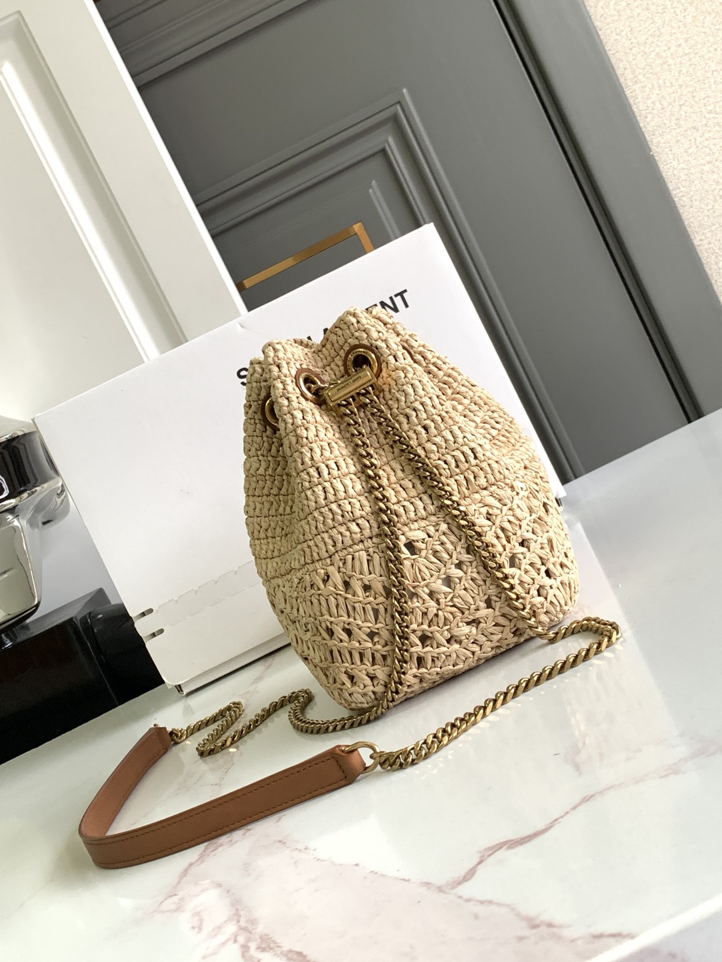 Bagsaaa Y51 Mini Joe In Raffia 774297 - 19 X 13 X 13 CM
