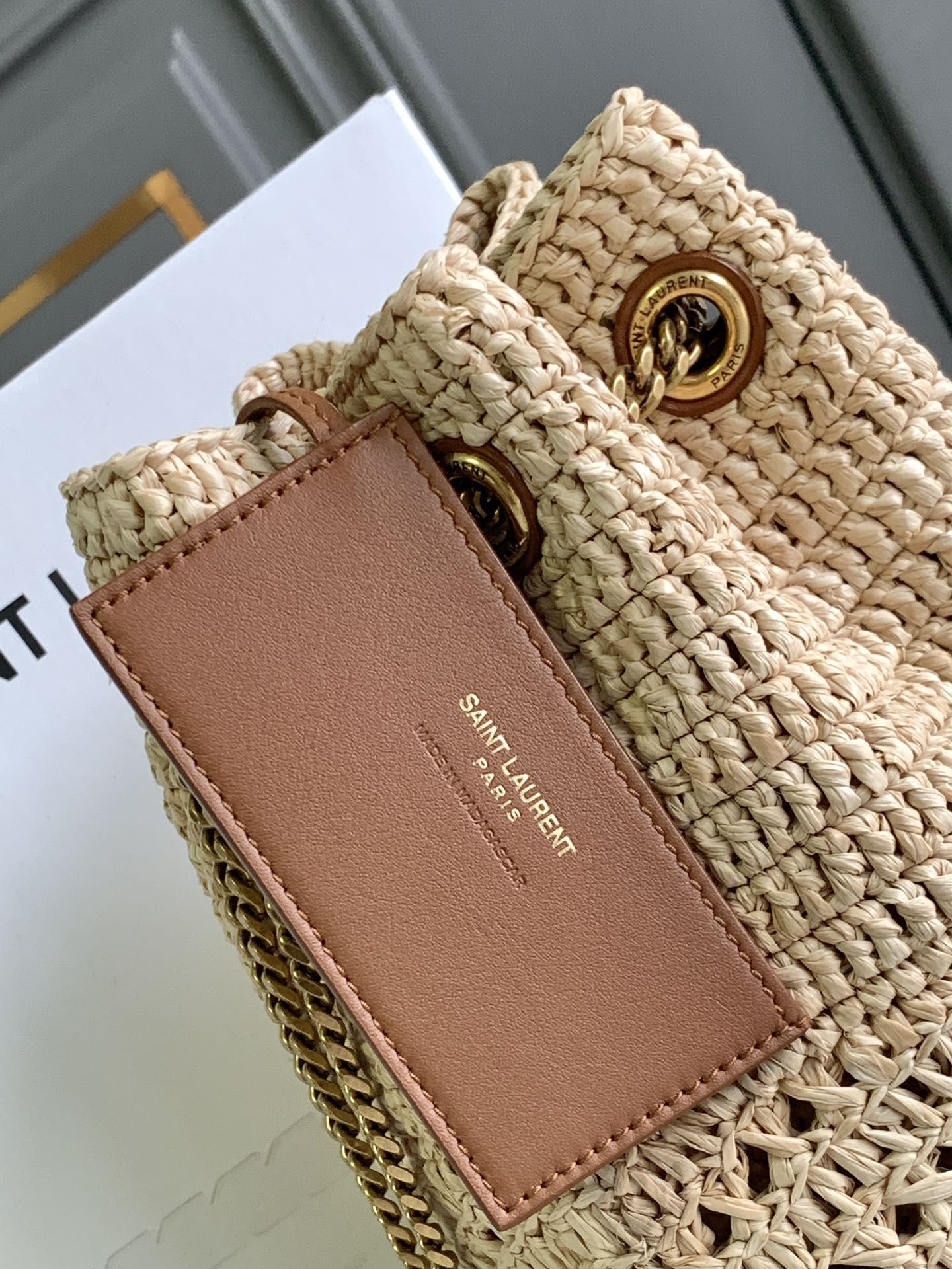 Bagsaaa Y51 Mini Joe In Raffia 774297 - 19 X 13 X 13 CM