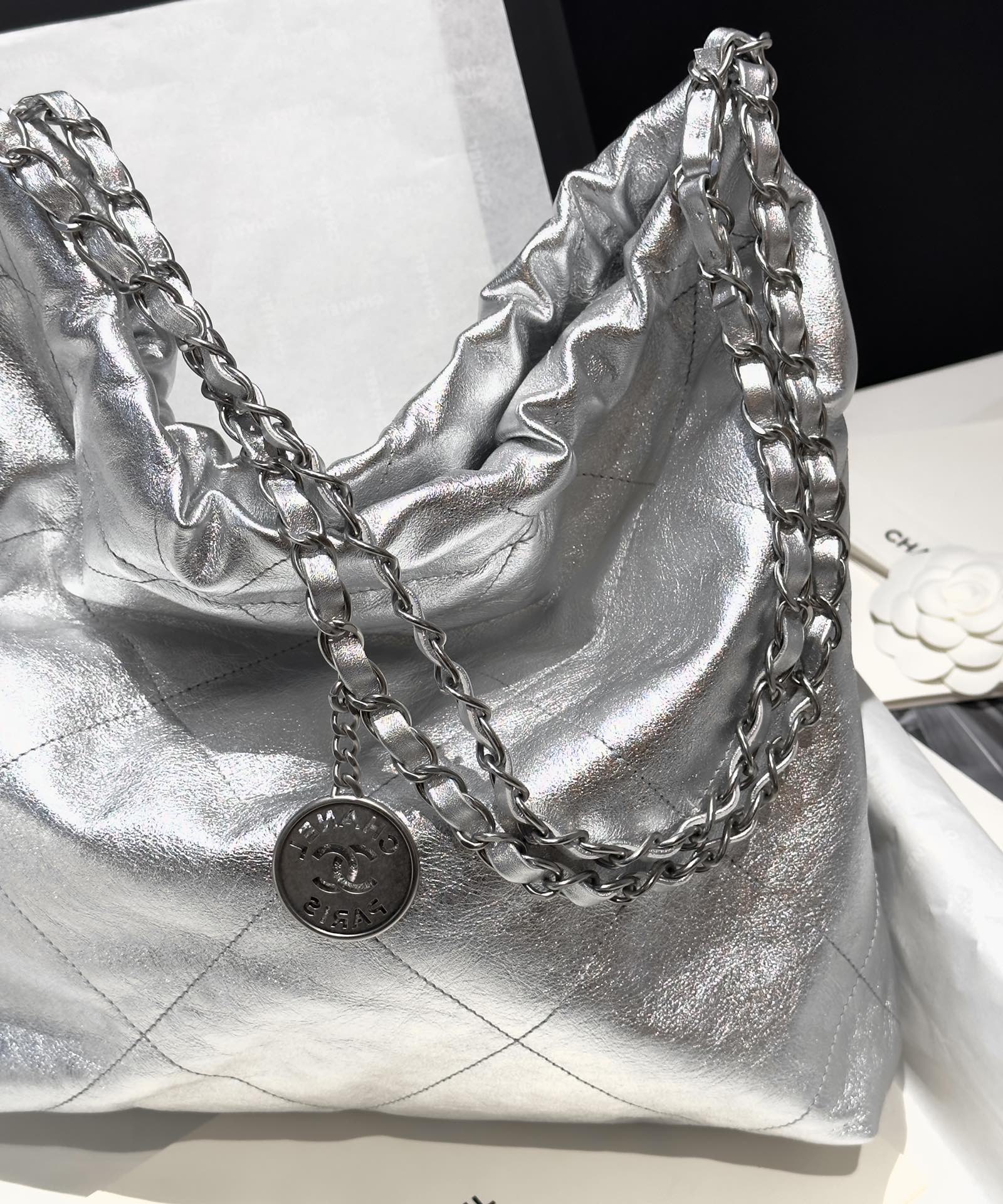 Bagsaaa Ch**el 22 Handbag Silver