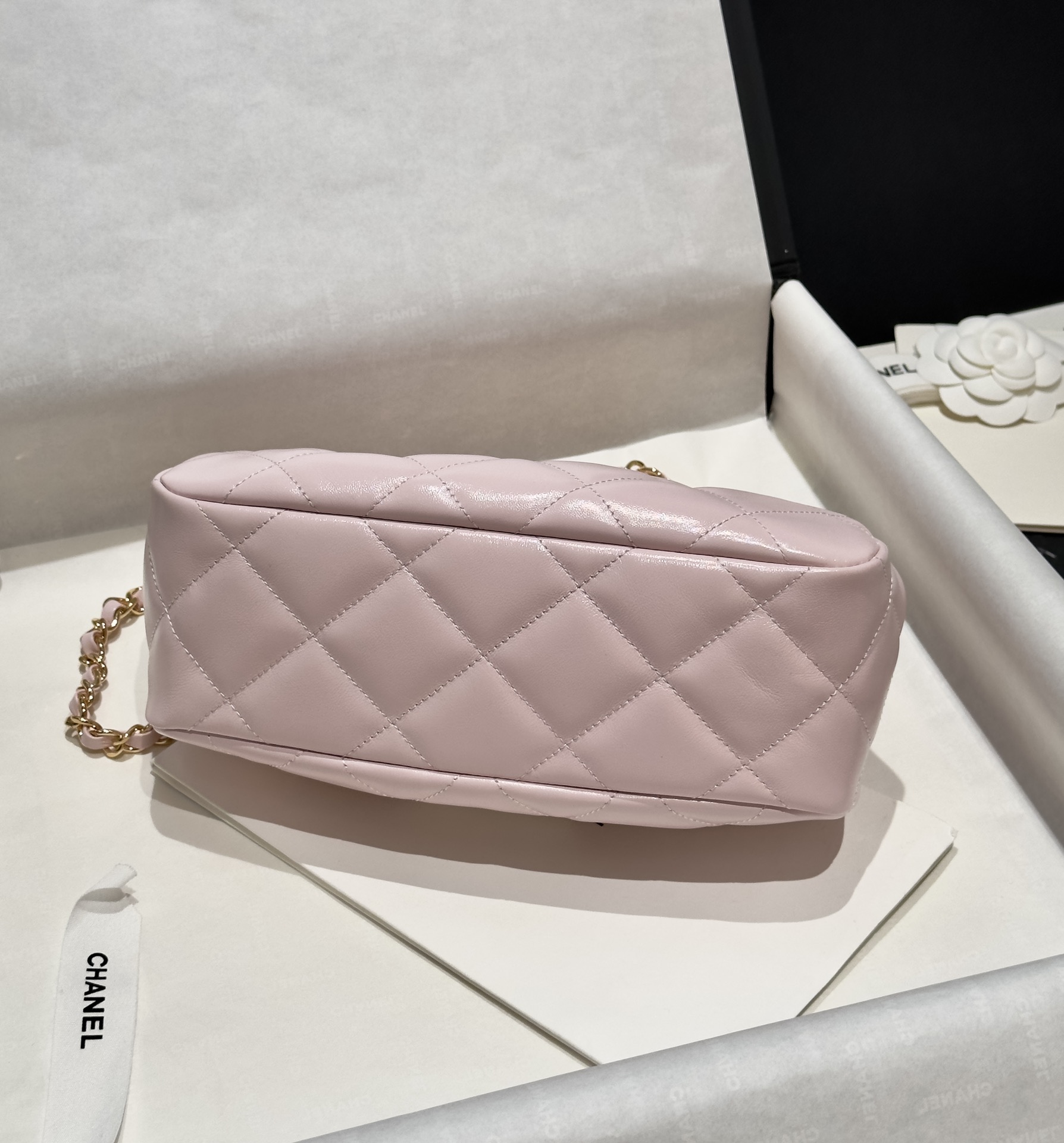 Bagsaaa Ch**el Clutch Lambskin Light Pink AS4717 - 16 × 24 × 8 cm