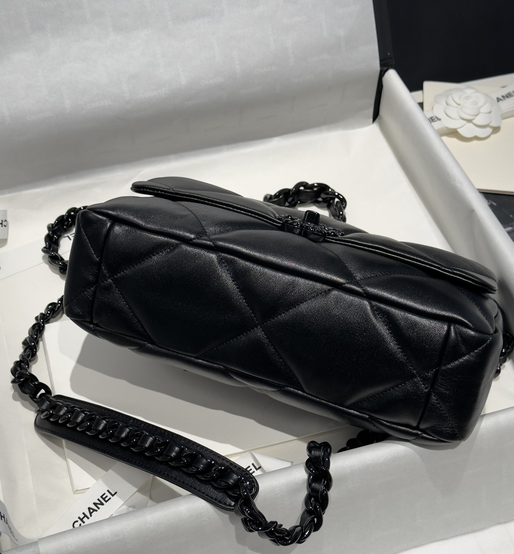 Bagsaaa Ch**el 19 Bag Full Black - 16x26x9cm