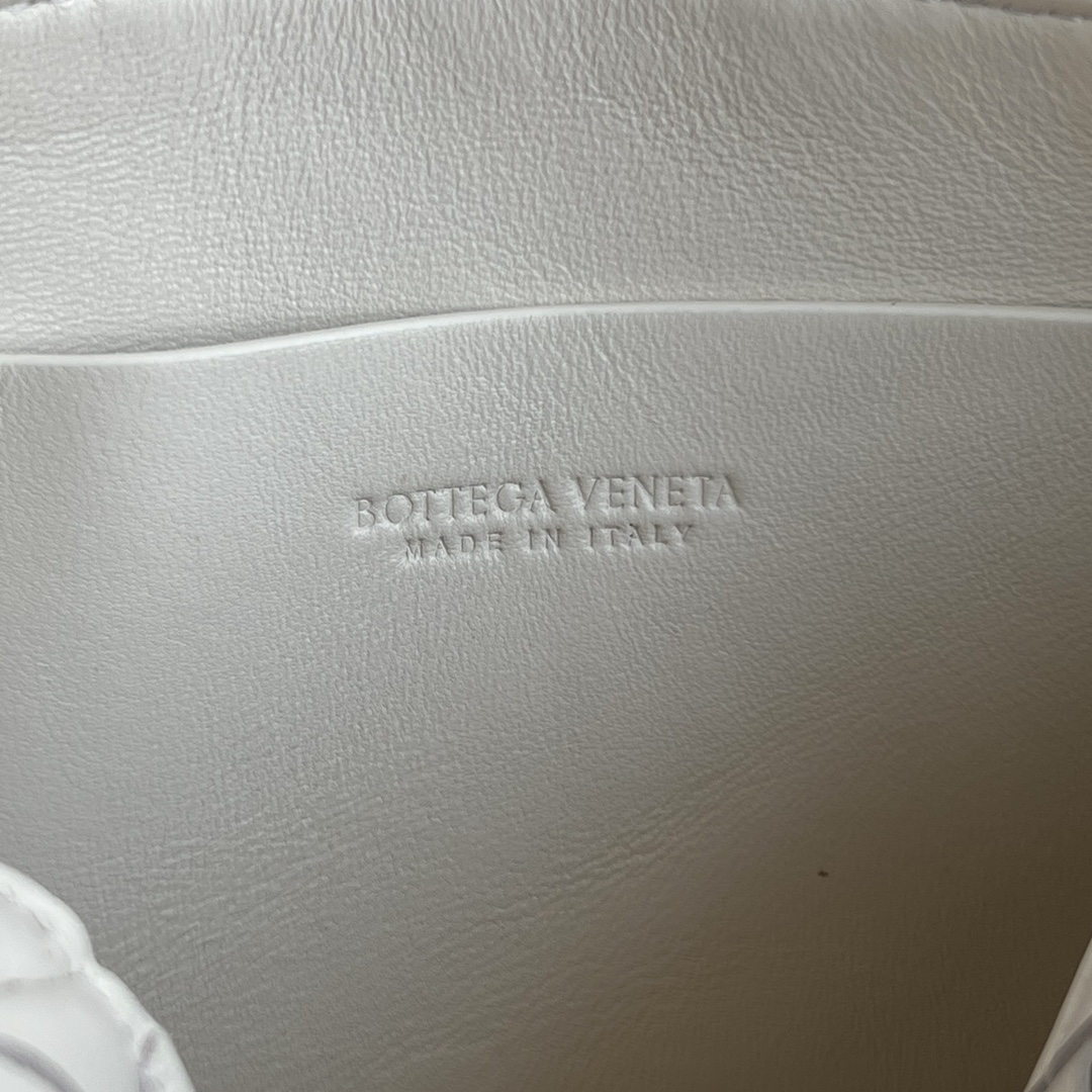 Bagsaaa B0tt*ga Ven*ta Intrecciato Concert Pouch White - 18.5*11.5*8.5 cm