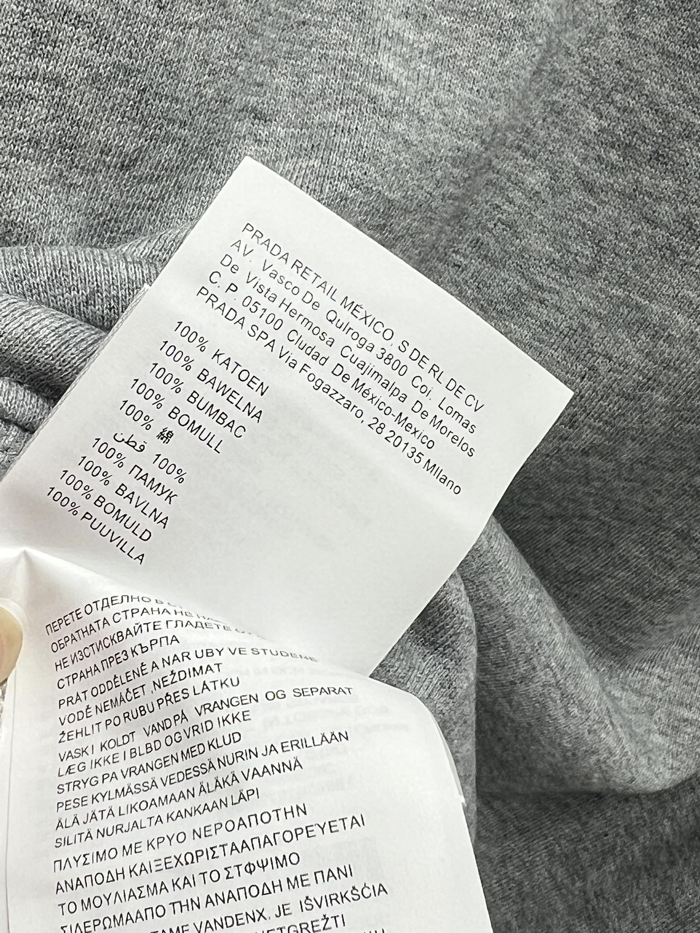 Bagsaaa Pra*a Gray Sweater