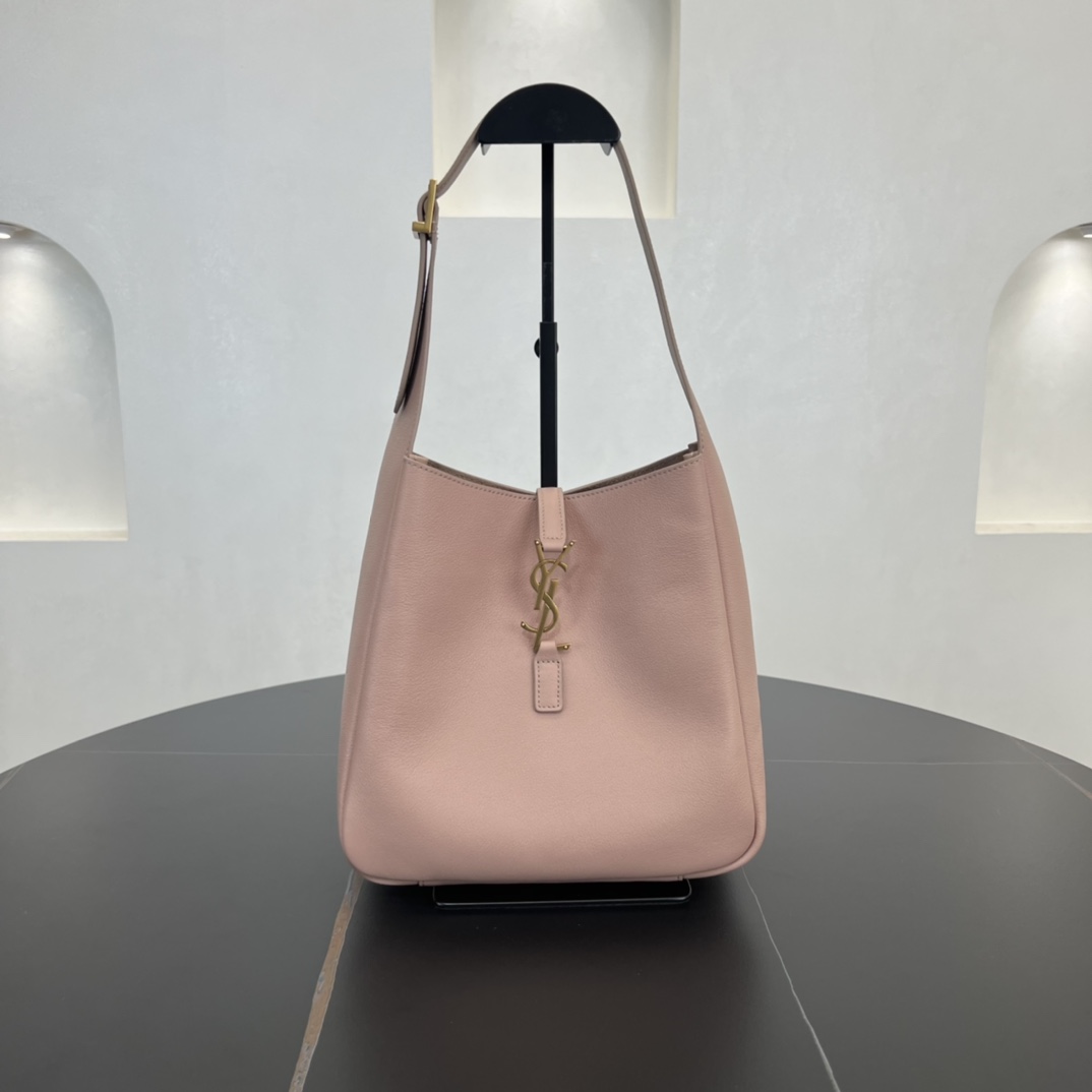 Bagsaaa Y51 Le 5 À 7 S*pple Small In Grained Leather Pink - 23 X 22 X 8.5 CM