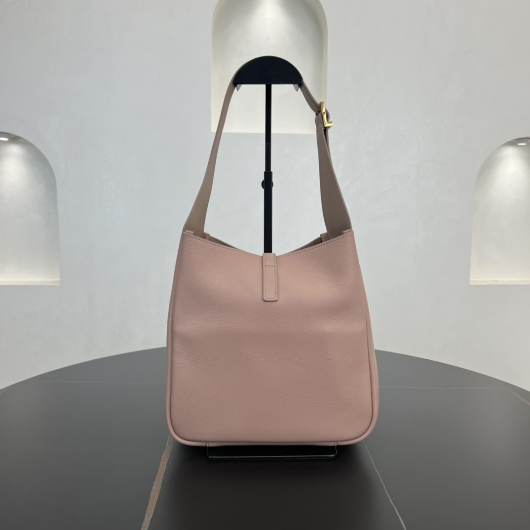 Bagsaaa Y51 Le 5 À 7 S*pple Small In Grained Leather Pink - 23 X 22 X 8.5 CM