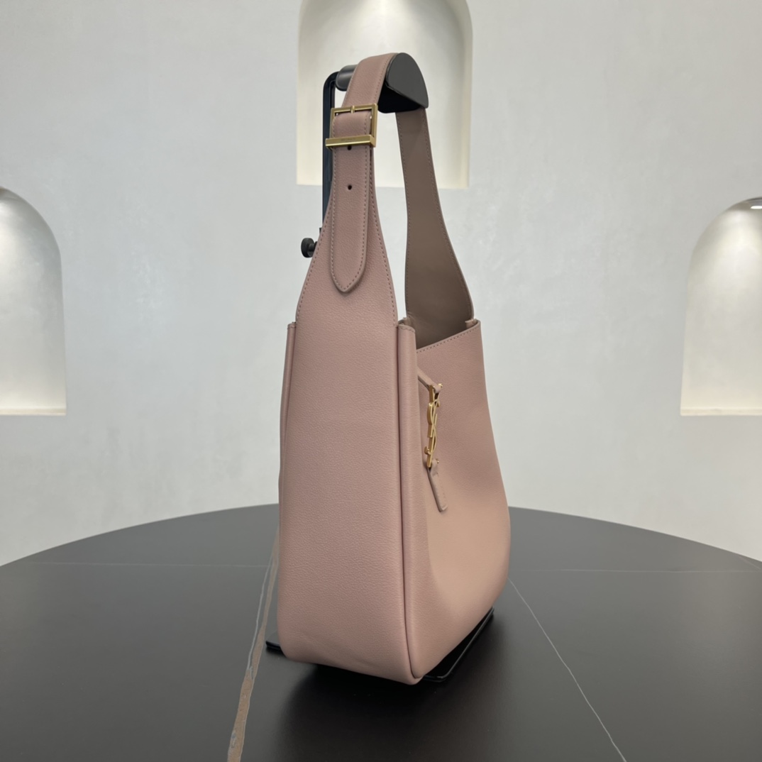 Bagsaaa Y51 Le 5 À 7 S*pple Small In Grained Leather Pink - 23 X 22 X 8.5 CM
