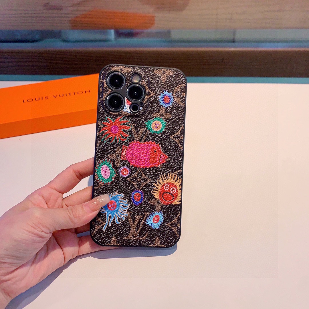 Bagsaaa L0vis Vvtt0n Brown Phone Case