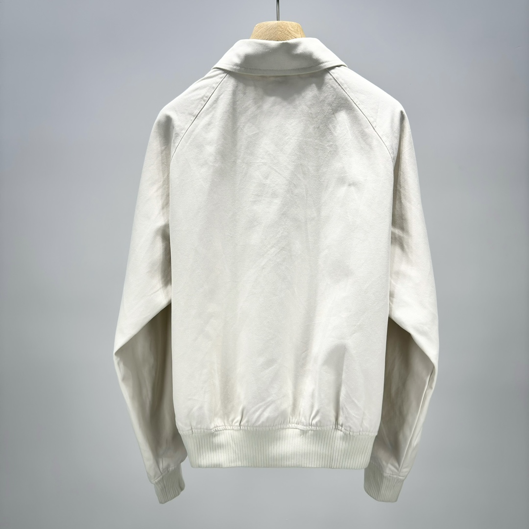 Bagsaaa D10r CD Heart Blouson Jacket White Cotton Canvas
