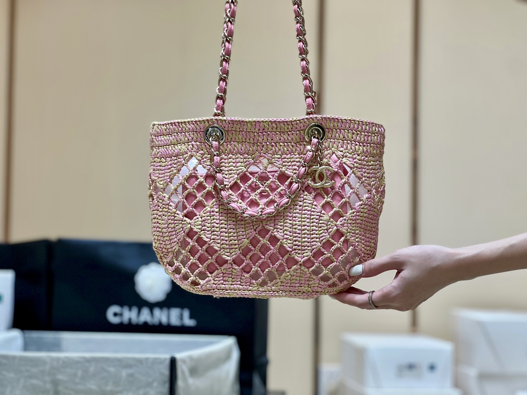 Bagsaaa Ch**el Small Tote Pink AS4714 - 24.5 × 32 × 10 cm