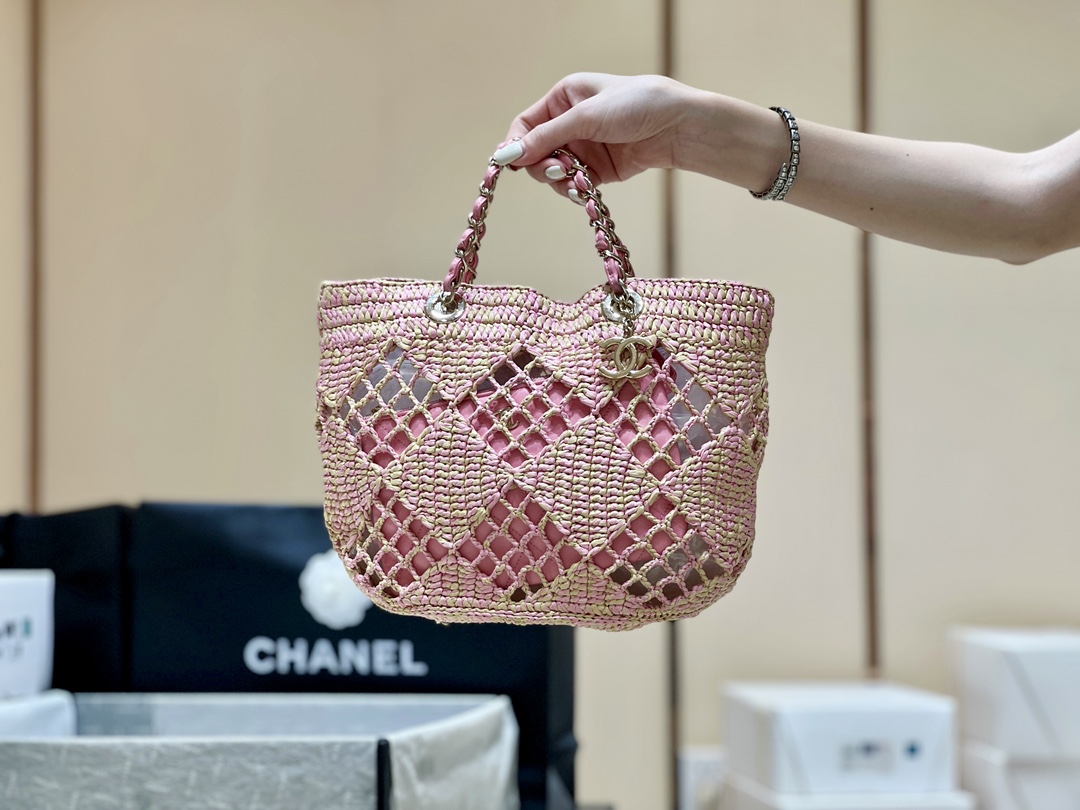 Bagsaaa Ch**el Small Tote Pink AS4714 - 24.5 × 32 × 10 cm