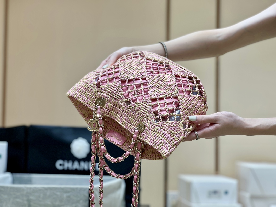 Bagsaaa Ch**el Small Tote Pink AS4714 - 24.5 × 32 × 10 cm