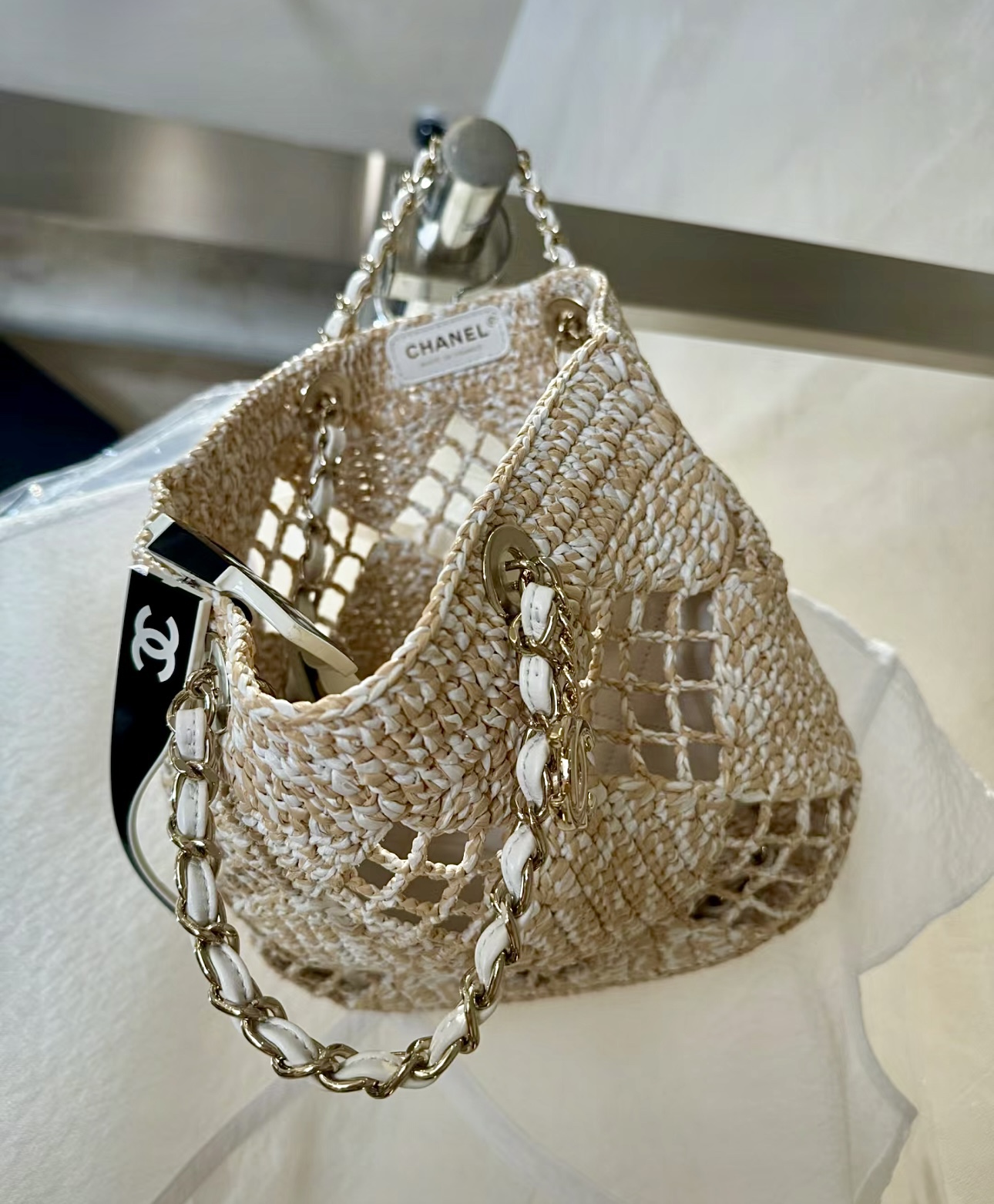 Bagsaaa Ch**el Small Tote Beige AS4714 - 24.5 × 32 × 10 cm
