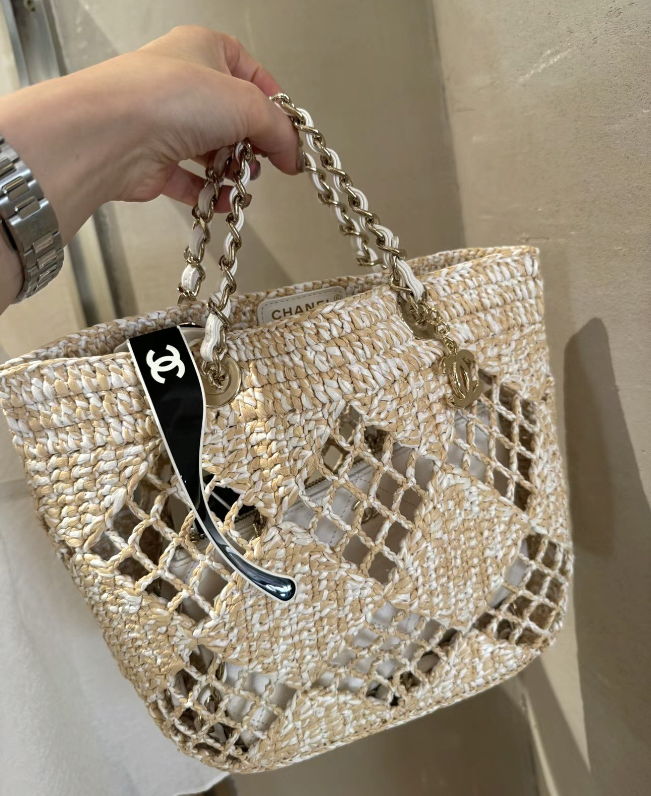 Bagsaaa Ch**el Small Tote Beige AS4714 - 24.5 × 32 × 10 cm
