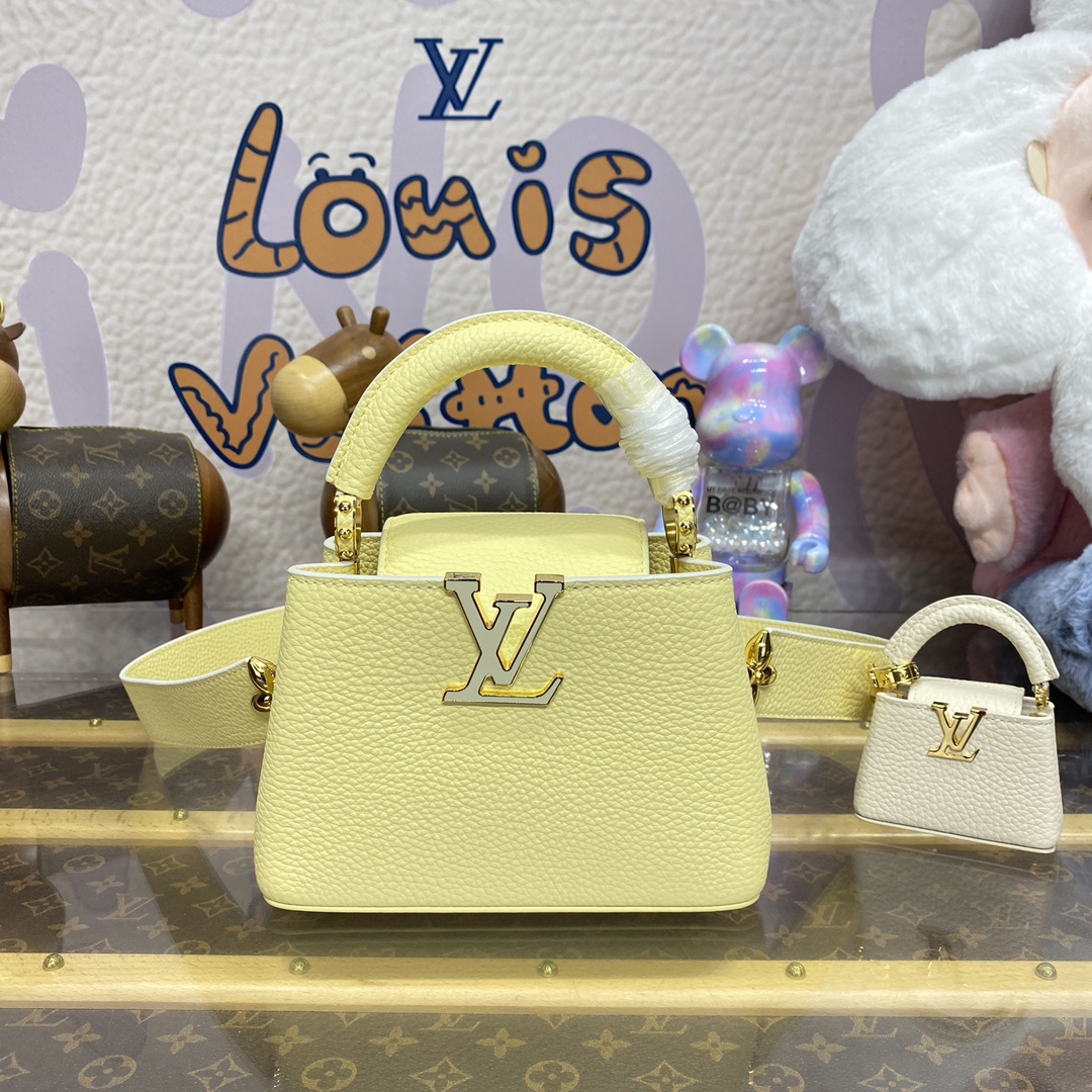 Bagsaaa L0vis Vvtt0n M24563 Capucines Mini Light Yellow - 21 x 14 x 8 cm