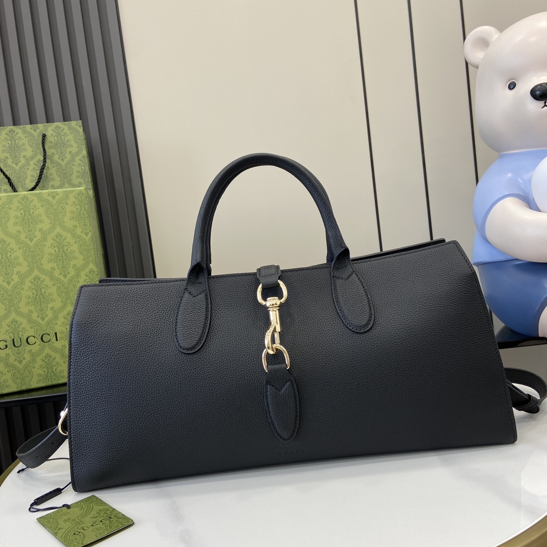 Bagsaaa Gvc*1 Medium Tote Bag With Hook Closure 795282 Black - 40x30.5x19 cm
