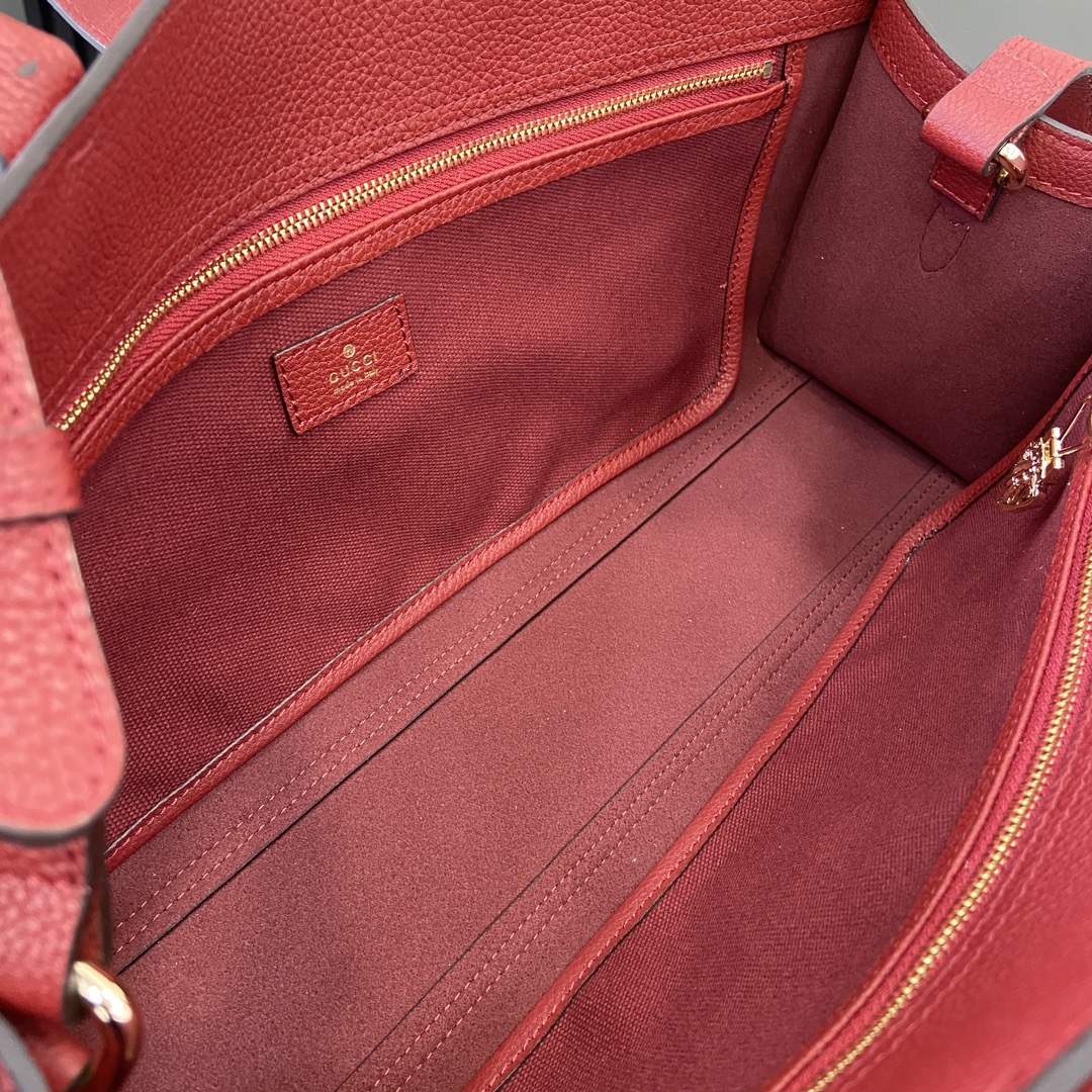 Bagsaaa Gvc*1 Medium Tote Bag With Hook Closure 795282 Red - 40x30.5x19 cm