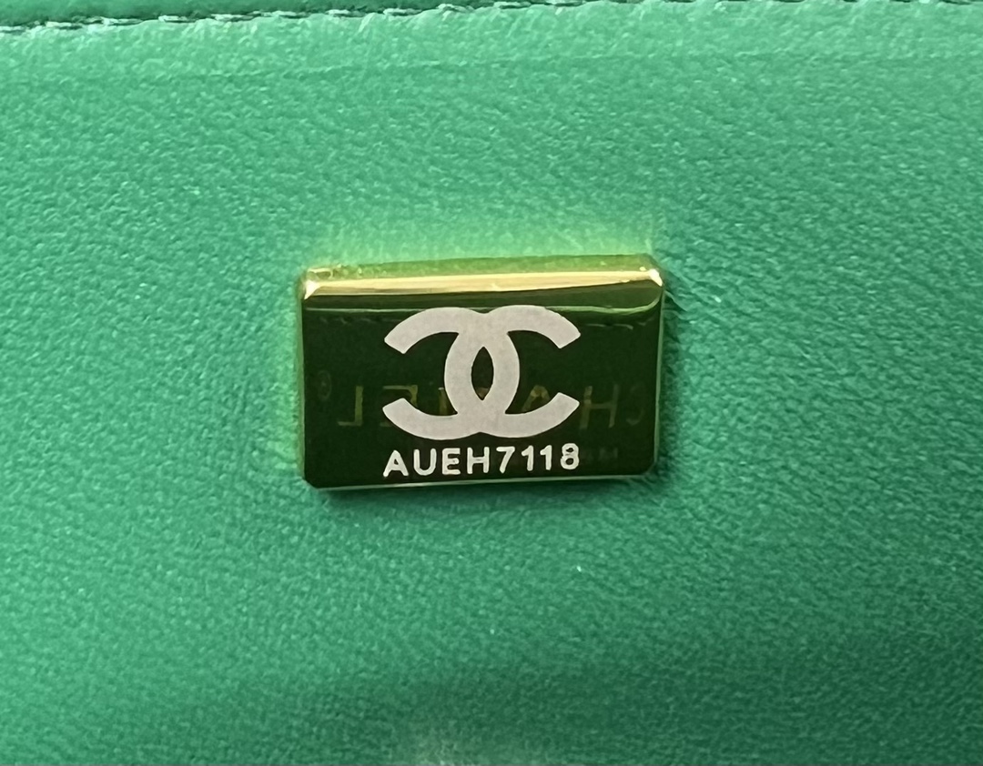 Bagsaaa Ch**el Mini Flap Bag With Handle Green - 20×14×7cm