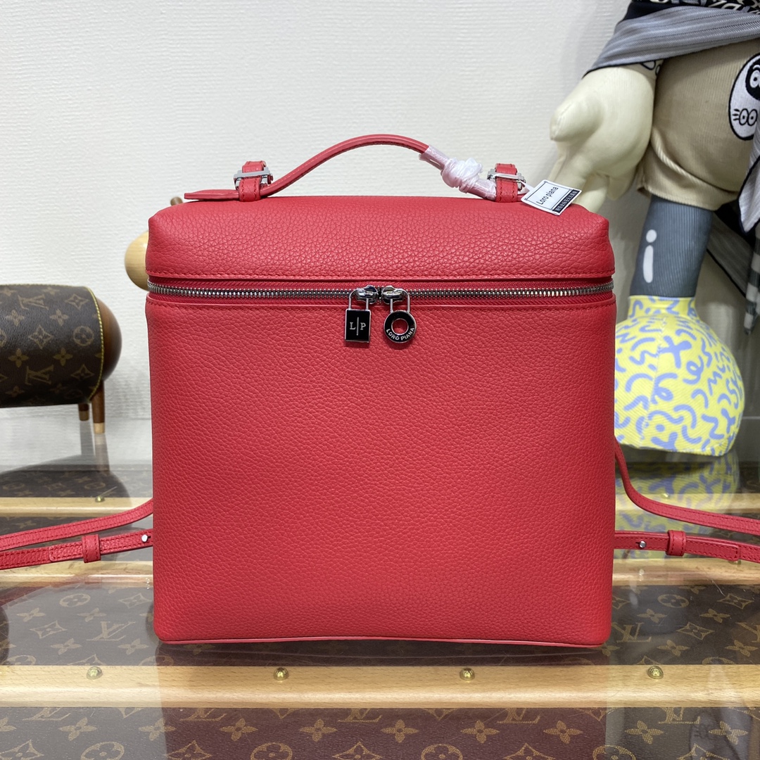 Bagsaaa L0r0 P1ana Red Extra Pocket Bag - 21x23.5x8 cm