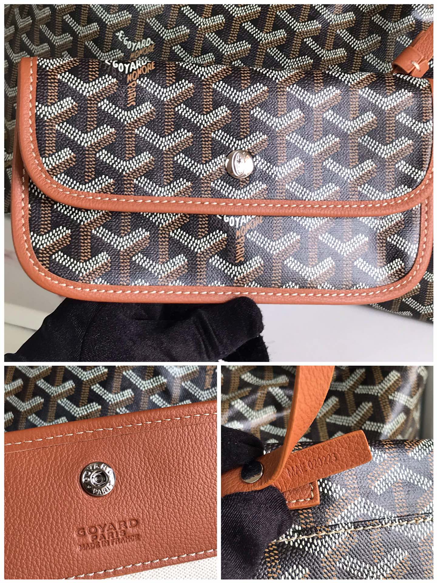 Bagsaaa G09ard Hobo Bohème Black & Tan - 42×27×15cm