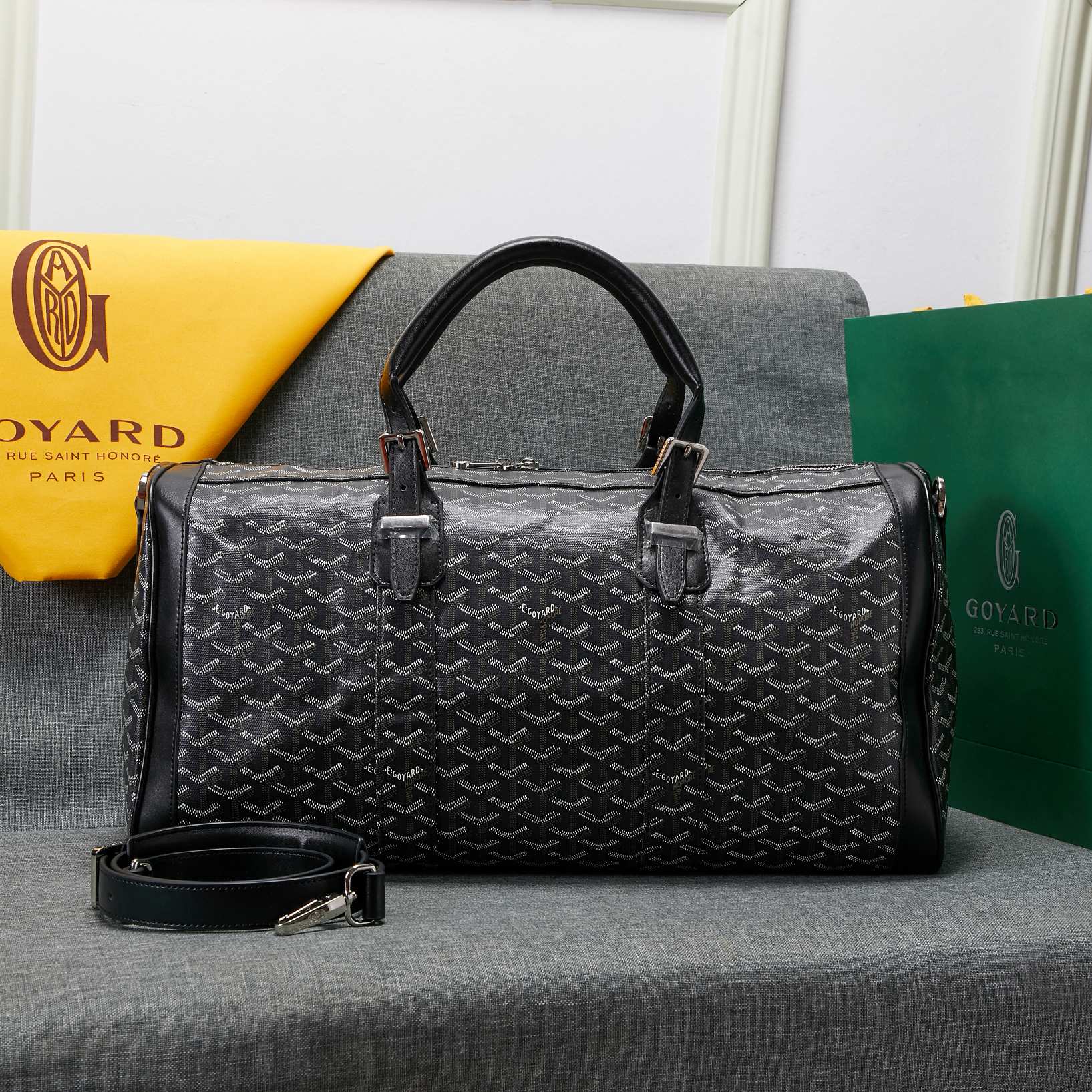 Bagsaaa G09ard Black Travel Bag - 48x28x22 cm