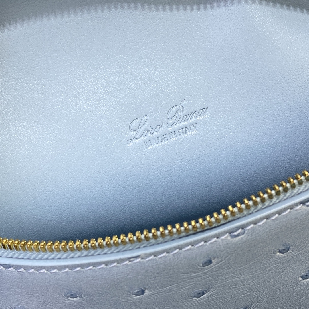 Bagsaaa L0r0 P1ana Extra Pocket L27 Light Blue Ostrich - 16x27x10 cm