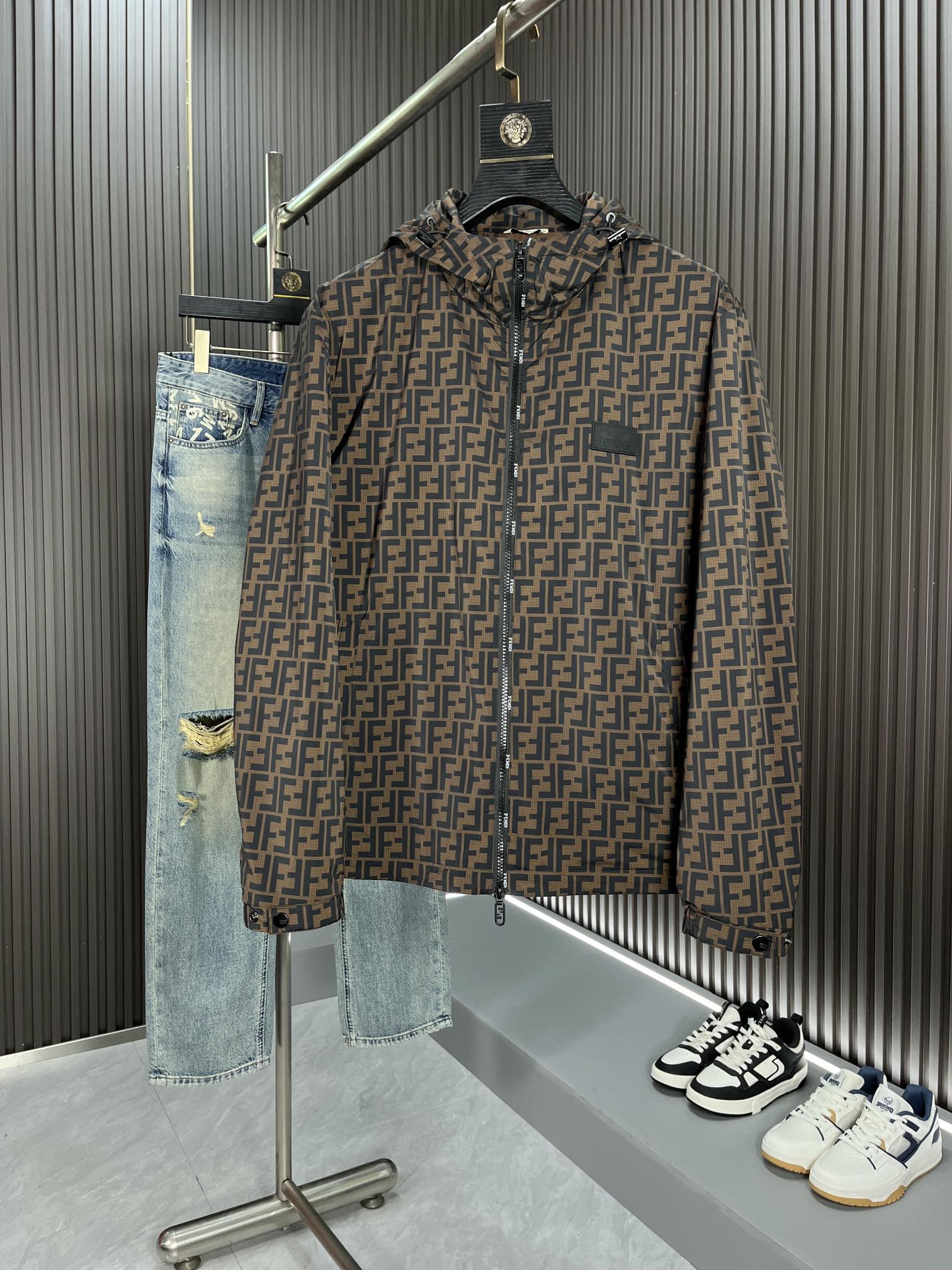 Bagsaaa F**di Brown Nylon Jacket