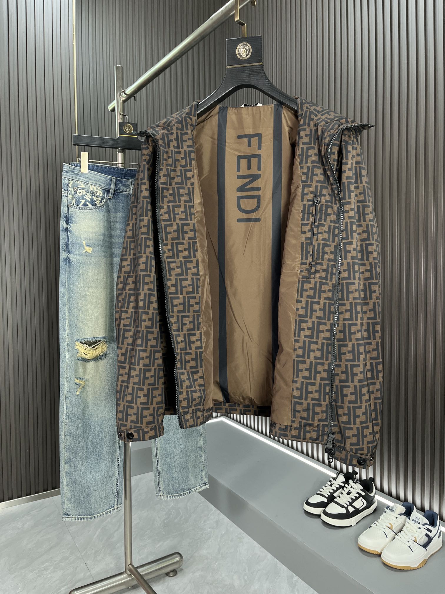 Bagsaaa F**di Brown Nylon Jacket