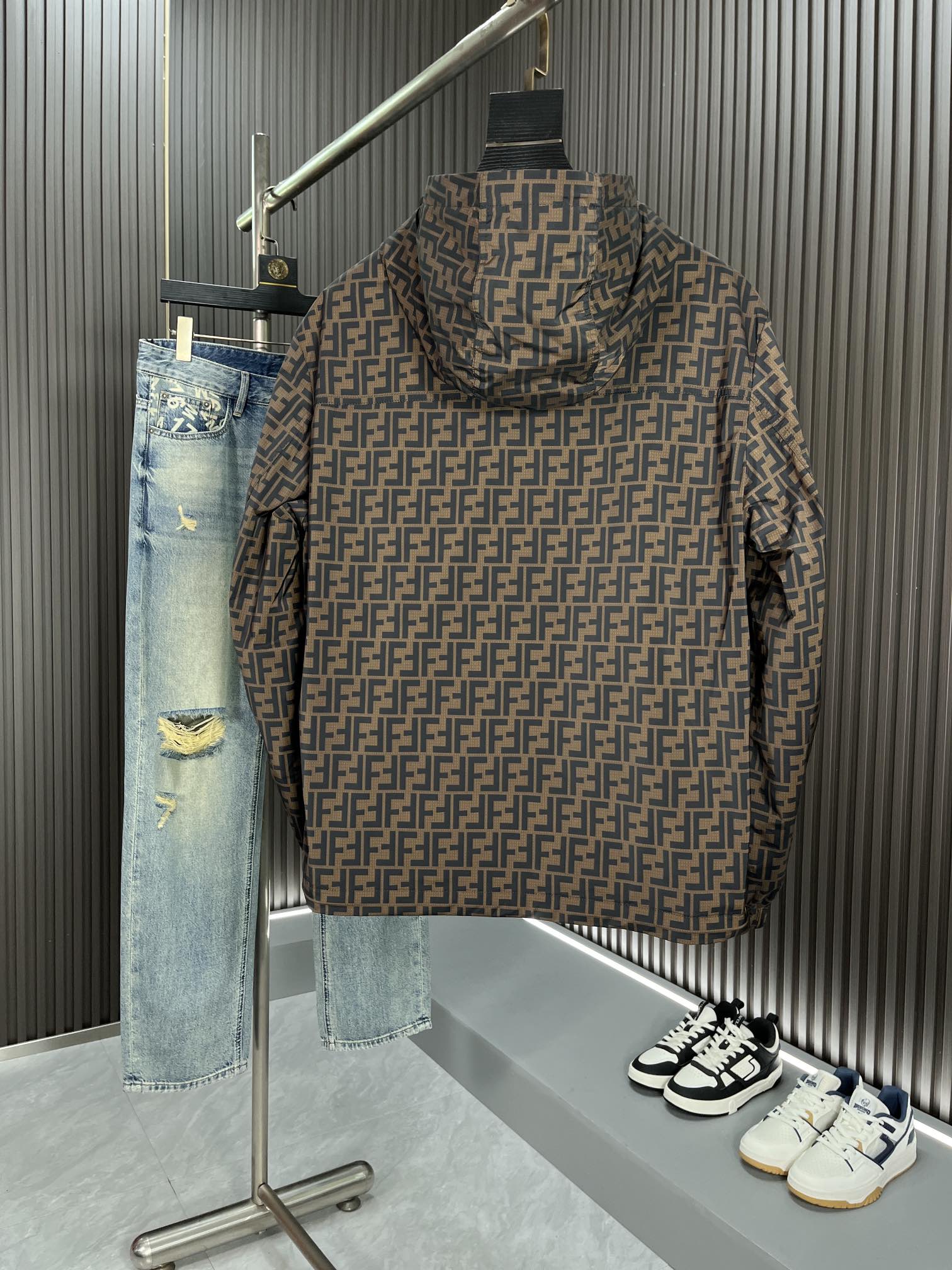 Bagsaaa F**di Brown Nylon Jacket