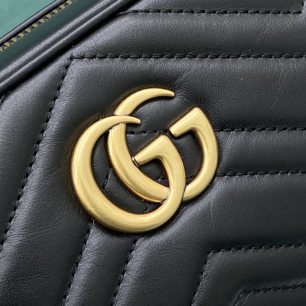 Bagsaaa Gvc*1 GG Marmont Mini Shoulder Bag Black 448065 - 18cm