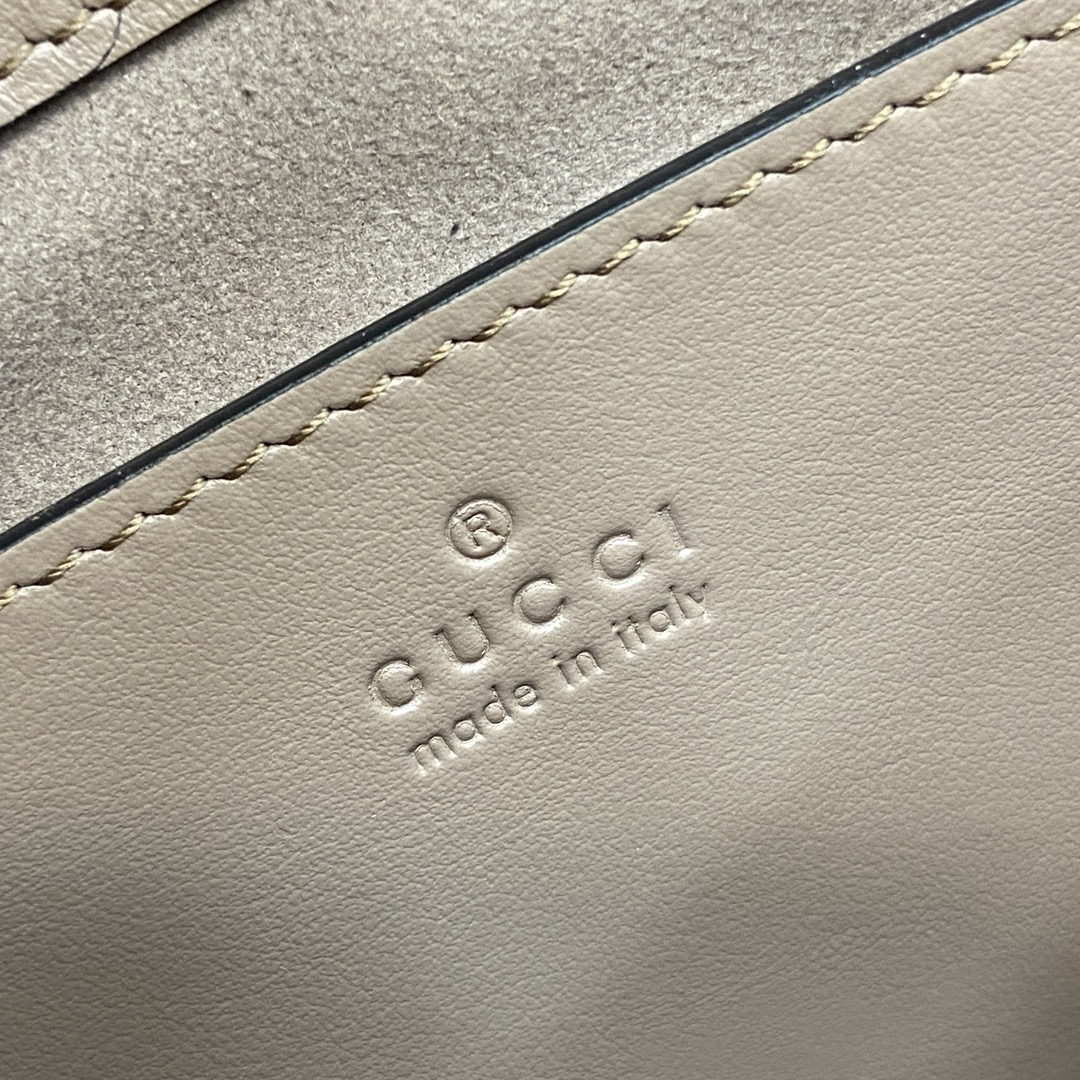 Bagsaaa Gvc*1 GG Marmont Mini Top Handle Bag 811238 Beige - 17x13x6cm