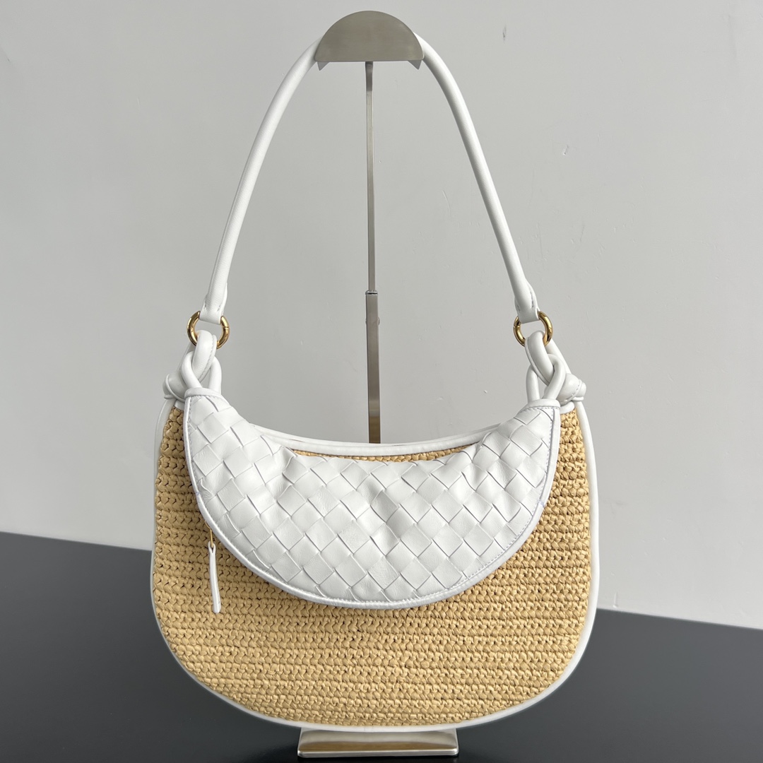 Bagsaaa B0tt*ga Ven*ta Medium Gemelli Natural/chalk - 36x25x10 cm