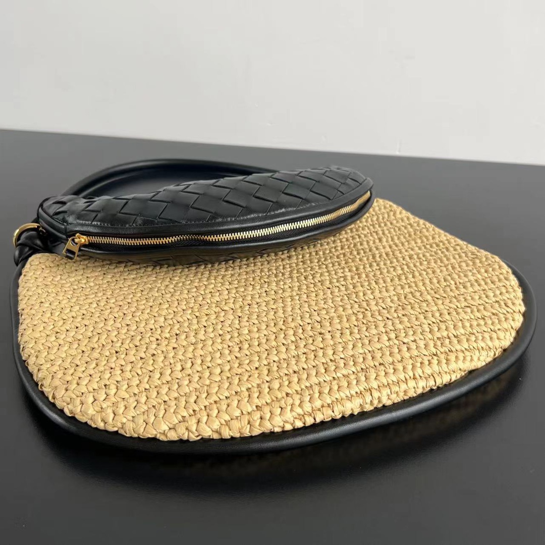 Bagsaaa B0tt*ga Ven*ta Medium Gemelli Natural/black - 36x25x10 cm