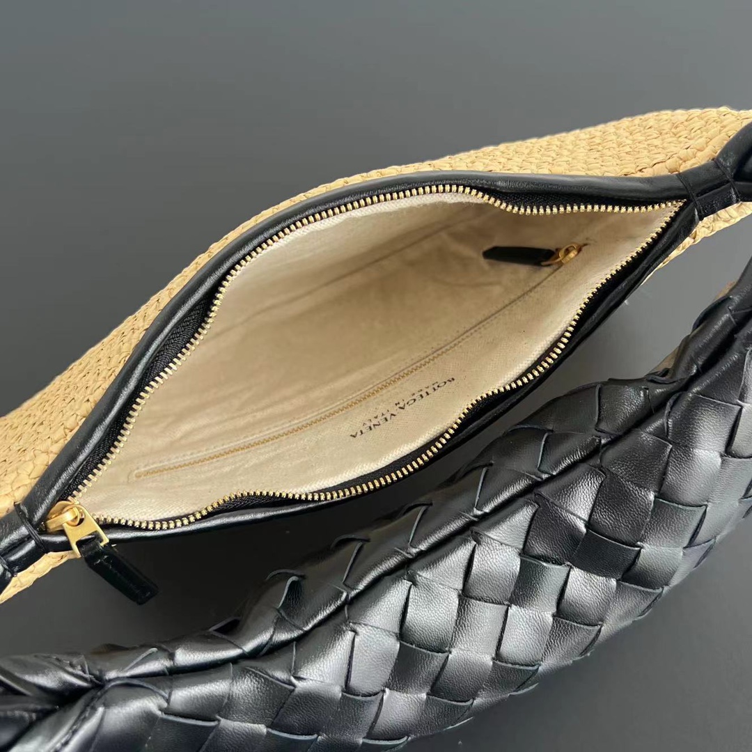 Bagsaaa B0tt*ga Ven*ta Medium Gemelli Natural/black - 36x25x10 cm