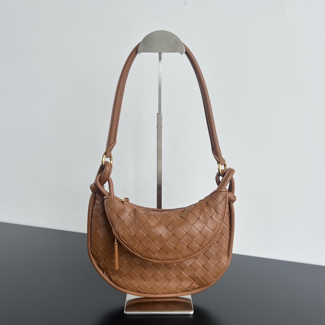 Bagsaaa B0tt*ga Ven*ta Small Gemelli Brown - 24.5x19x7 cm