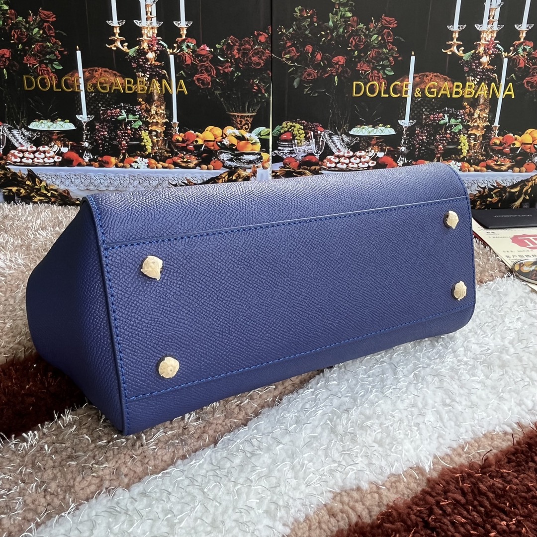 Bagsaaa Dolce&Gabbana Blue Sicily Handbag - 25x20X12cm