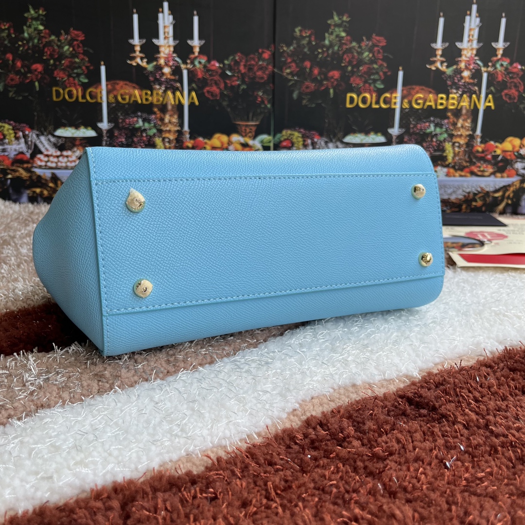 Bagsaaa Dolce&Gabbana Light Blue Sicily Handbag - 25x20X12cm