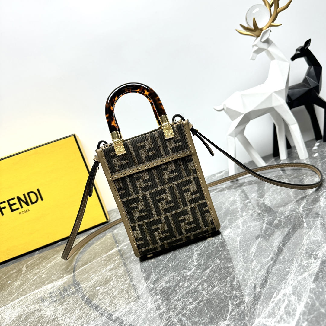Bagsaaa F**di Mini Sunshine Shopper - 18x13x6.5cm