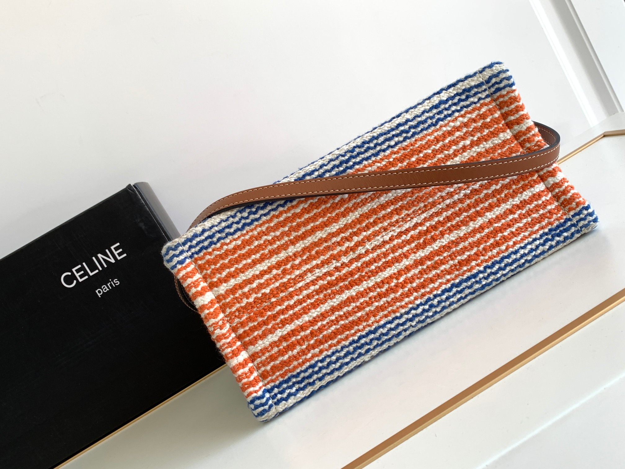Bagsaaa Ce1i*e Small Cabas Thais In Striped Fabric - 25.5 x 18.5 x 12 CM
